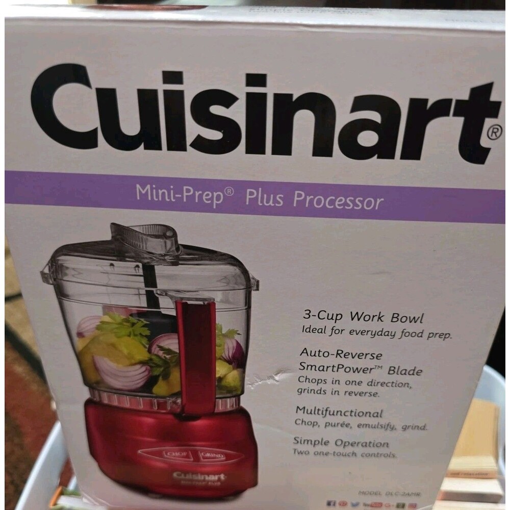 Cuisinart DLC-4ARD Mini-Prep Plus 3 Cup Food Processor Chopper Red NIB